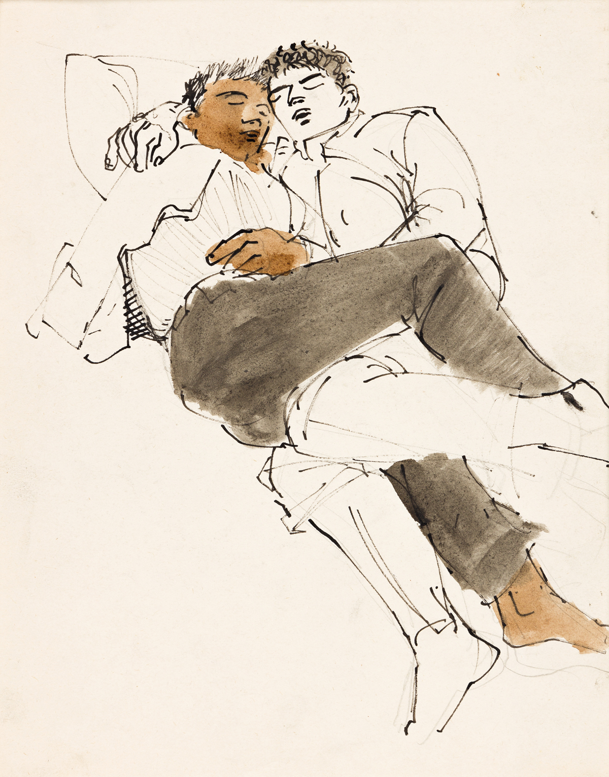AVEL DE KNIGHT (1923 - 1995) Two Drawings.